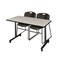 Kobe Rectangle Tables > Training Tables > Kobe Mobile Table & Chair Sets, 48 W, 24 L, 29 H, Maple MKTRCC4824PL44BK - alternate 1